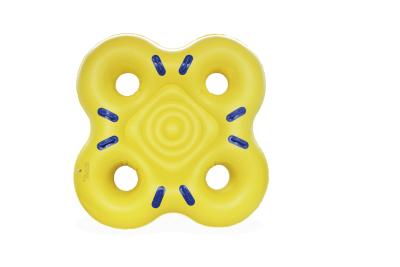 Chine Le tube de piscine de personne de la plage 4 flotte les meubles extérieurs gonflables jaunes de PVC à vendre