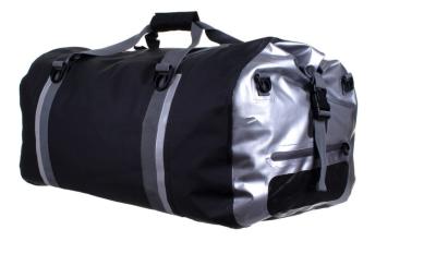 China 90L Waterproof Travel Bags Silver Black Travel Duffel Bags Camping for sale