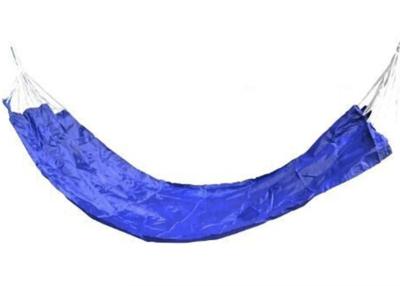 China Lightweight Deluxe Blue Inside Bedroom Portable Camping Hammock With Carry Case for sale