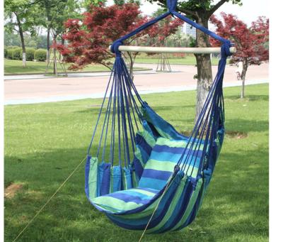 China Outdoor Custom Blue Color Thick Canvas Rocking Portable Camping Hammock Dormitory Bedroom Hanging Chair for sale