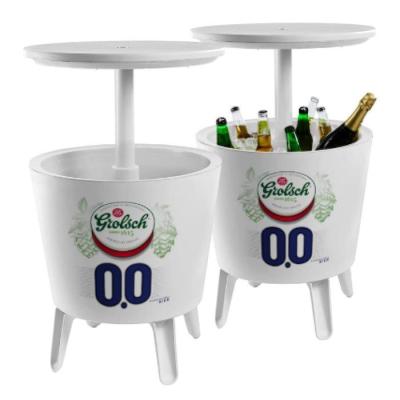 China Outdoor Modern Multifunctional White Color Plastic Table Cooler Box 49.5DX57Hcm à venda