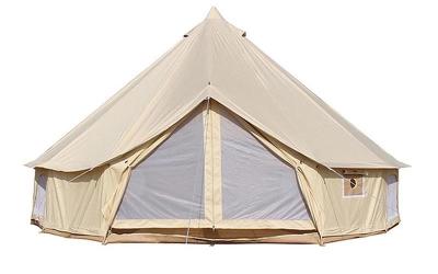 China 3 X 2M Outdoor Camping Canopy 285G Color Beige Cotton Canvas Bell Tent for sale