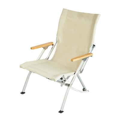 China Braço de bambu de alumínio traseiro alto da cadeira 1680D do Recliner do lobo-marinho da dobradura compacta portátil à venda