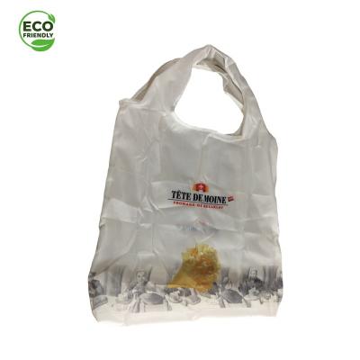 China 60 X 44CM Custom Printing Eco Friendly Accessories RPET 210T Shopping Bag White Color for sale