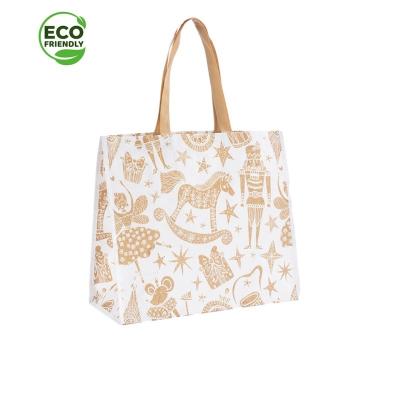 China 45 X 40 X 15CM Eco Friendly Accessories Custom Printing Woven Shopper 100% RPET for sale