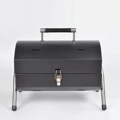 China Cool Portable Folding Oil Drum Barbeque Cylinder Charcoal Grill For Outdoor Camping for sale