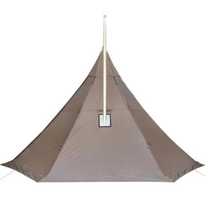 China 70D Ripstop poliéster 1500~2000mm Tenda de acampamento indiana ao ar livre resistente ao vento Retardante de chamas Cobertura de camada dupla com fogão à venda