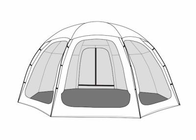 China Octagon Waterproof Polycotton Outdoor Camping Tent With Aluminum Frame Pole 4*4*2.4M for sale