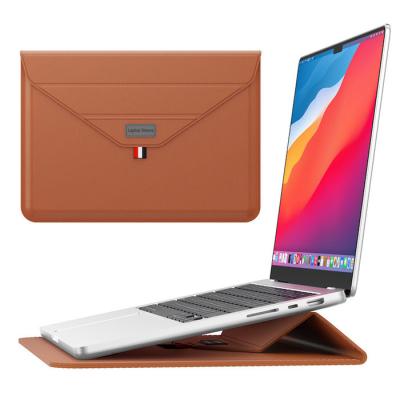 China Fashion Luxury Brown PU Laptop Liner Case Sleeve Bag For On-The-Go Professionals en venta