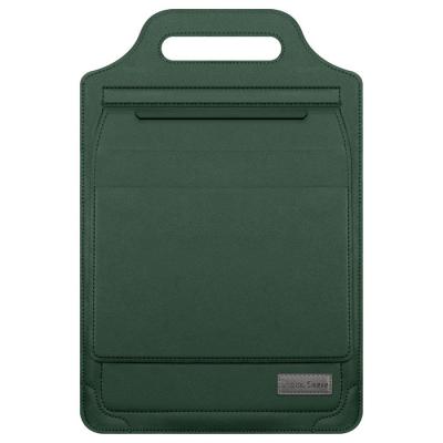 China High Standard 13'' Green PU Multi Purpose Laptop Sleeve Bags With Zipper Pouch Te koop