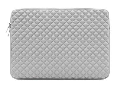 China 7mm Foam Padding Laptop Sleeve Bags Grey Compression Film Design With Zipper Closure Te koop