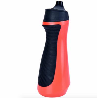 China 600ml Workout Water Bottles Red Plastic Non Slip Drinking Flask BPA Free 8.9X8.8X23.7 cm for sale