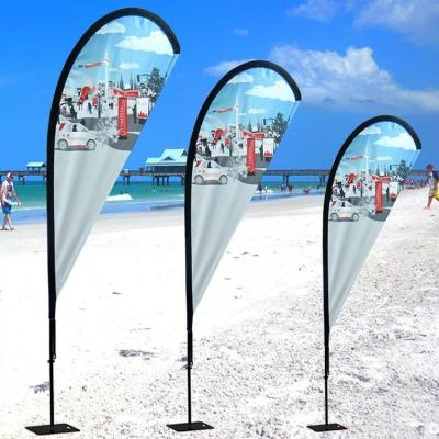 Cina Insegna stagionale 100% della spiaggia di Swooper di promozione dell'esposizione di pubblicità del poliestere all'aperto della bandiera con sublimazione che stampa Quadri in vendita