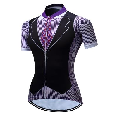 China Female Mountain Bike Riding Jersey Short sleeved Cycling Gravel Jersey for sale