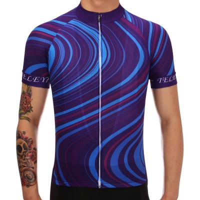 China Kundenspezifisches Radfahrenkleidungs-Jersey-Entwurfs-buntes Reitabnutzungs-Digital-Sublimationsdruck-Radfahrer-Sport-T-Shirt im Freien zu verkaufen