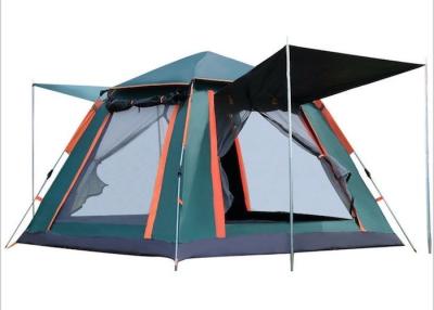 China Sunproof Camping Cosy Tent Water Resistant 210D Polyester Green Firbreglass Frame for sale