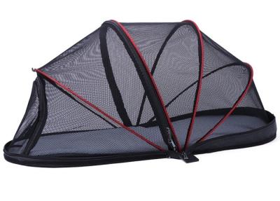China Outdoor Portable Easy Up Folding 40X41X82CM Ventilation Nylon Mesh Cozy Dog Tent Black Cute Pet Shelter for sale