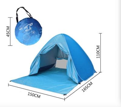 China Polyester 190T Sun Shelter Pop Up Tent Shade For Beach Front W Door Curtain for sale