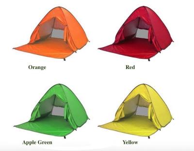 China Plus Size Pop Up Beach Tent 190T Camping Tent Waterproof 3 Person 165X200X130cm for sale