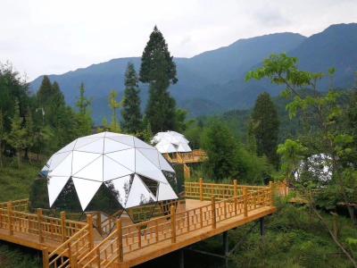 China Luxurious Aluminum Frame Ball Glass Dome Tent Star Canopy 3 Meters for sale