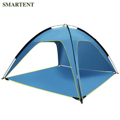 China Blue Silver Coated Outdoor Camping Tents 190T Polyester Pop Up Beach Shelter 210X210X130cm for sale