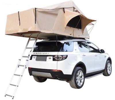 China Beige 3 Person Rooftop Tent 143X310X126CM Cotton Canvas Auto Rooftop Tent for sale