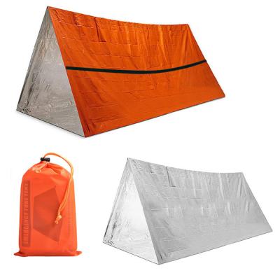 China Aluminum Emergency 4 Person Single Layer Tent Shelter for sale