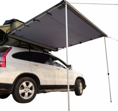 China Gray 420D Outdoor Roof Top Tent Car Side Awning Rooftop Pull Out Tent Shelter Shade Camping 140X200X200CM for sale