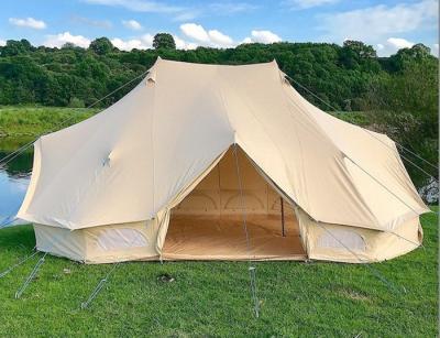 China 400X600X300CM Beige Cotton Canvas Outdoor Camping Tents Emperor Bell Tent Single Layer for sale
