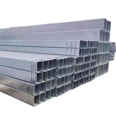 China Hot Dip Z40 Galvanized Steel Square Pipe Z100 ERW Seamless Rectangular Steel Tube for sale