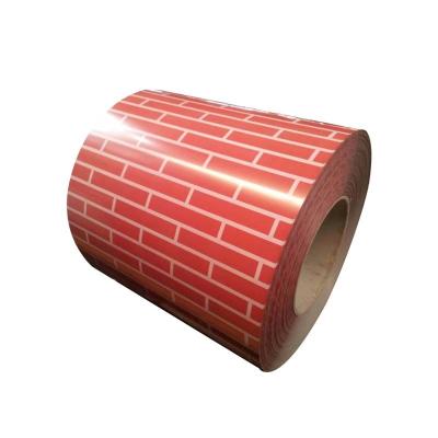 China Brick Pattern PPGI Prepainted Galvanized Steel Coil for sale