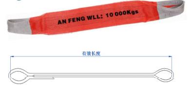 Китай Flat Double Layers High Strength Polyester Webbing Sling Eye And Eye продается