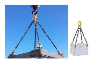 Chine DNV 2.7-1 Type Wire Rope Lifting Sling Assembly, 4 Leg Wire Rope Sling 12.5 Tonne à vendre