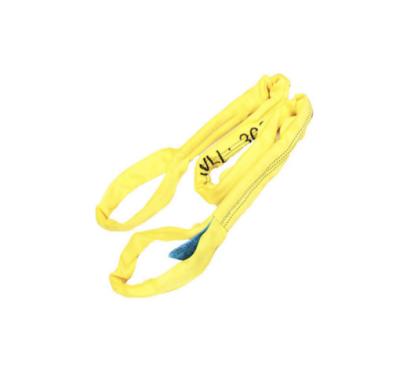 China 3 Ton Polyester Round Sling , 45mm Yellow Lifting Straps for sale