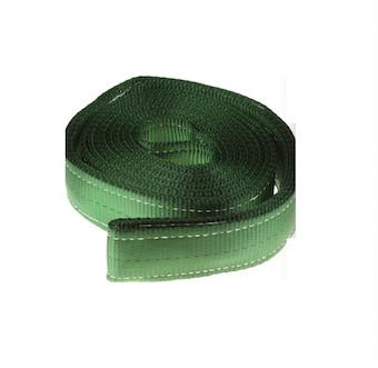 China EN 1492-1 4 Tonne Flat Belt webbing sling double layer Green Polyester Lifting Sling Belt for sale