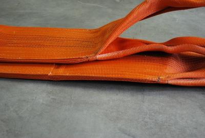 China Orange 24 Tonne 300mm width  flat Polyester Webbing Sling for sale