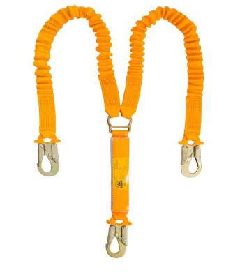 China EN 361-2002 Fall Protection Safety Harnesses , Twin Access Energy Absorbing Lanyard for sale