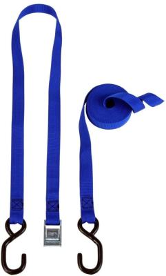 China ISO9001 Blue 1T 25mm 8 Meters S Hook Tie Down Straps for sale