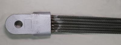 Chine élingue équipée de câble métallique du 5:1 90mm, prise ouverte d'en 13411-4 Spelter à vendre