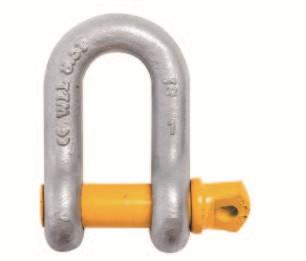 China WLL 8.5 Tonne Wide Body Shackles , 1 Inch Screw Pin D Shackle for sale