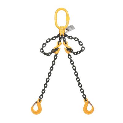 China 18mm Two Leg Chain Sling With Shortening Hooks And Self Locking Hooks for sale