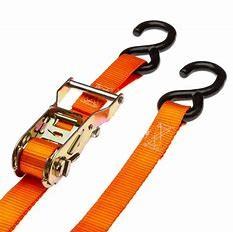 China 25mm 8 Meters S Hook Ratchet Tie Down Straps Self Winding for sale