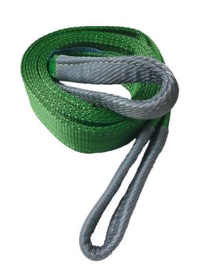 China Adjustable Polyester Webbing Sling Single Layer Polyester Lifting Belt for sale
