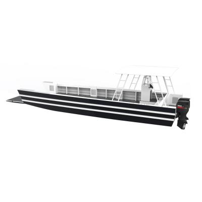 China Practical Poseidon 11m Landing Craft Ferry Barge Aluminum Working/Fishing Barge for Truck Cargo Excavator for sale