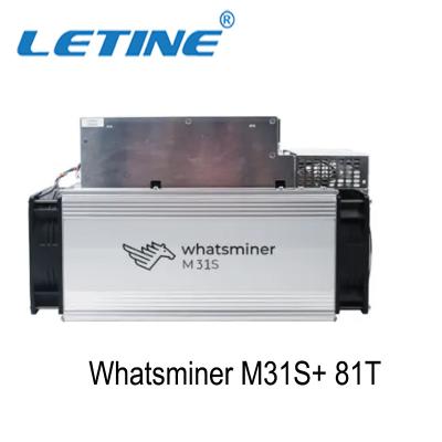 China 81T Whatsminer M31s+ M31s Miner SHA-256 BTC Asic Miner BTC Coin Mining Machine for sale