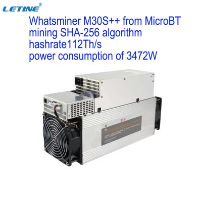 Chine M30S+ 100T M30S++ 110T MicroBT Whatsminer 3250W SHA-256 à vendre