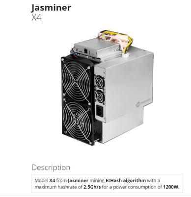 China Minero asic Crypto de JASMINER X4 2.5GH 5GB ETH etc 1200W ETCHASH ETHHASH en venta