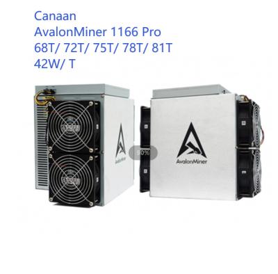 China Bitcoin Second Hand Miner Canaan Avalon 1166 Pro 68T 72T 75T 78T 81T 42W Per T for sale