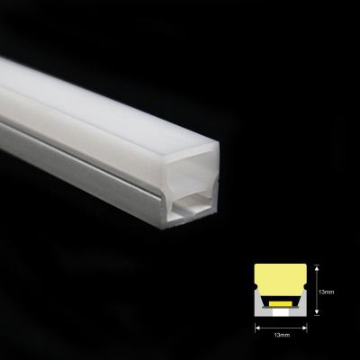 China 13 * 13mm tubo de neón de tres lados que emite IP67 impermeable LED de silicona de luz en venta