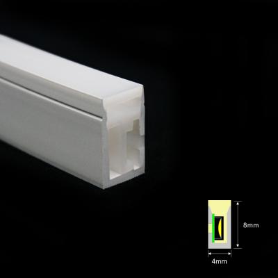 China 4*8mm Silikon Neonstreifen Seitenansicht 24V IP67 Led Neon Seillicht zu verkaufen